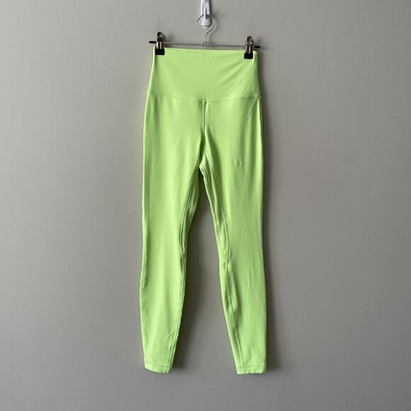Lululemon 2022 Align High-Rise Pant 28" Yoga Leggings Faded Zap Green 4 - Picture 2 of 8
